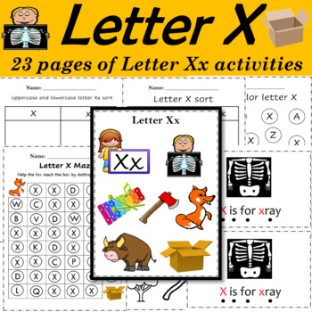 Alphabet Letter of the Week X Activities - Printable PDF