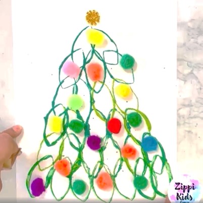 No Need to Water This Pom Pom Christmas Tree Craft • The Simple Parent