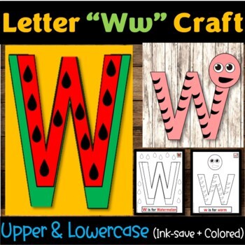Letter "Ww" Alphabet Craft, Letter of the Week - Letter "W" Craft