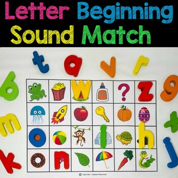 Letter Beginning Sounds Match and Alphabet Tracing - Cover it