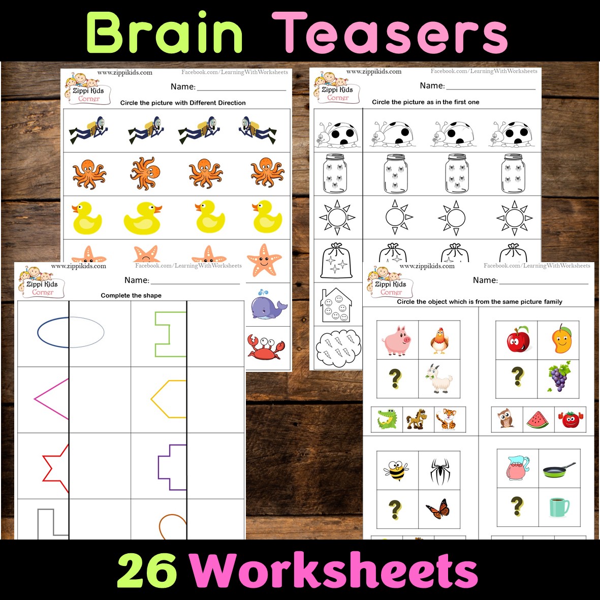 Brain Teaser Worksheets Bundle