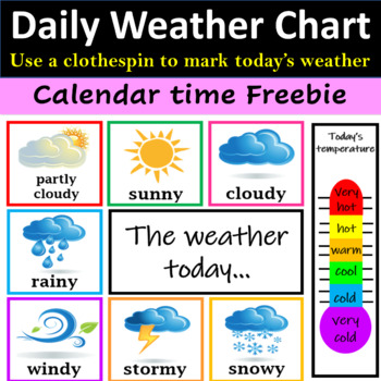 Daily Weather Reporting Chart for Calendar Time - FREE Weather Chart