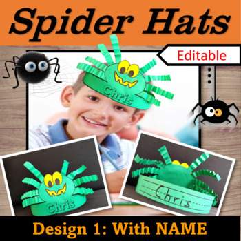 Spider Craft, Spider Name Hat/Headband - Halloween Activities & Craft October