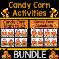 Halloween Activities, Candy Corn Math and Literacy Centers, Halloween Math