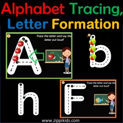 Alphabet Tracing, Letter Formation - 52 Google Slides