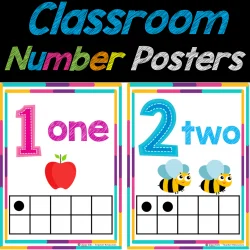 Number (1-20) Posters for Classroom Decor | Number Chart, Back to School