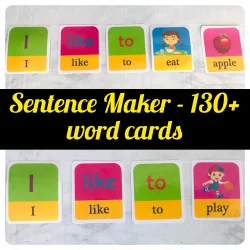 Early/Emergent Reader Game, Visual Sentence Maker, Pack of 130+ Word Cards