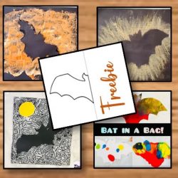 FREE Bat Template for Halloween Art and Craft
