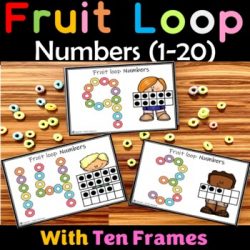 Fruit Loop Number Activities, Morning Tubs, Math Centers, Ten frame counting