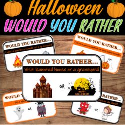 Halloween Activities - Would You Rather, Brain Breaks, Halloween Party game