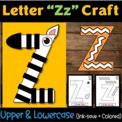 Letter "Zz" Alphabet Craft, Letter of the Week - Letter "Z" Craft