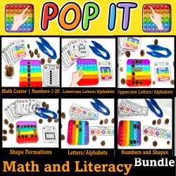 POP IT Letters and Numbers Activities | Popping Bubble Popper Fidget Activities
