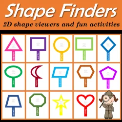 Shape Finders | I SPY 2D Shapes | Shape Detective Activity - 20 Printable pages