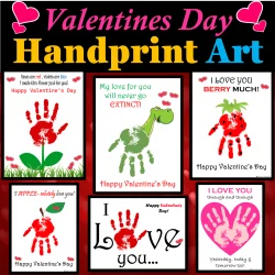 Valentines Day Handprint Craft, Keepsake Art, Valentines Day Activities Craft Gift