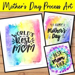 DIY Mother's Day foil Process Art project for Preschoolers