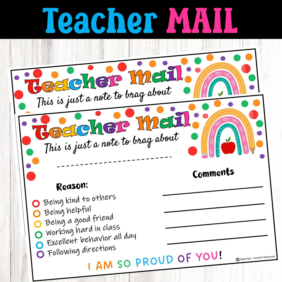 Teacher mail. happy mail, parent mail