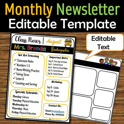 Classroom Newsletter