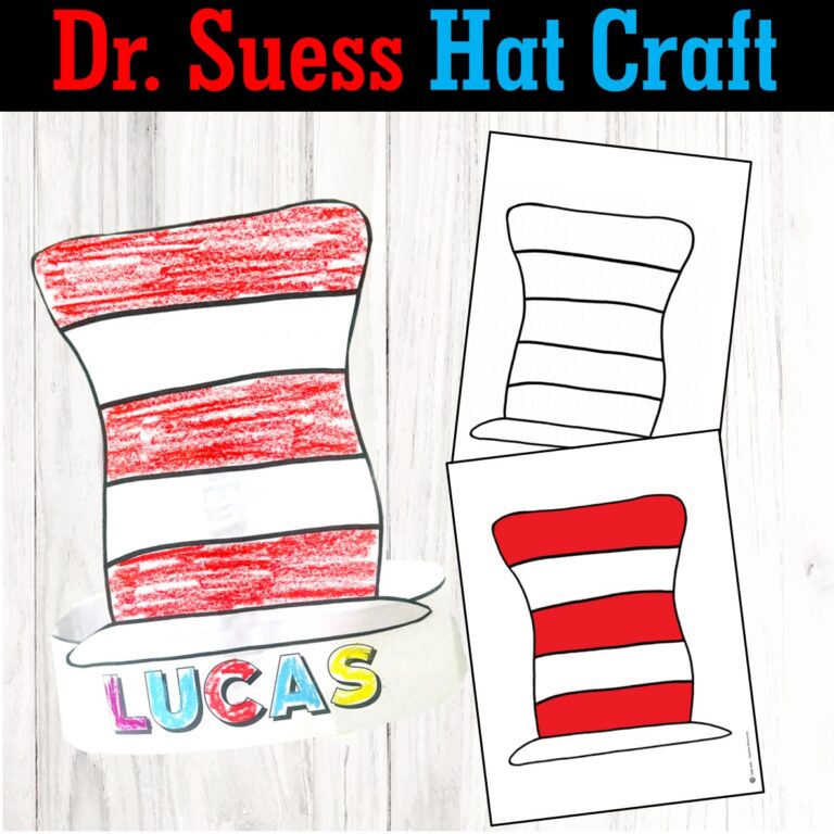 Cat in the hat name craft crown