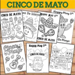 Cinco De Mayo Coloring Activities, No-prep, Cinco Craft Holidays around the world