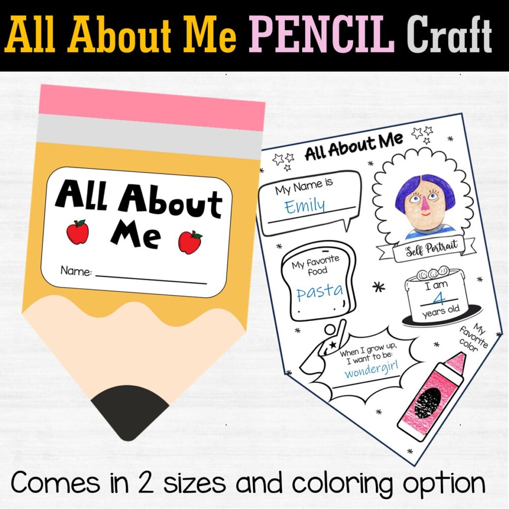 All About Me Backpack Craft, Back to School