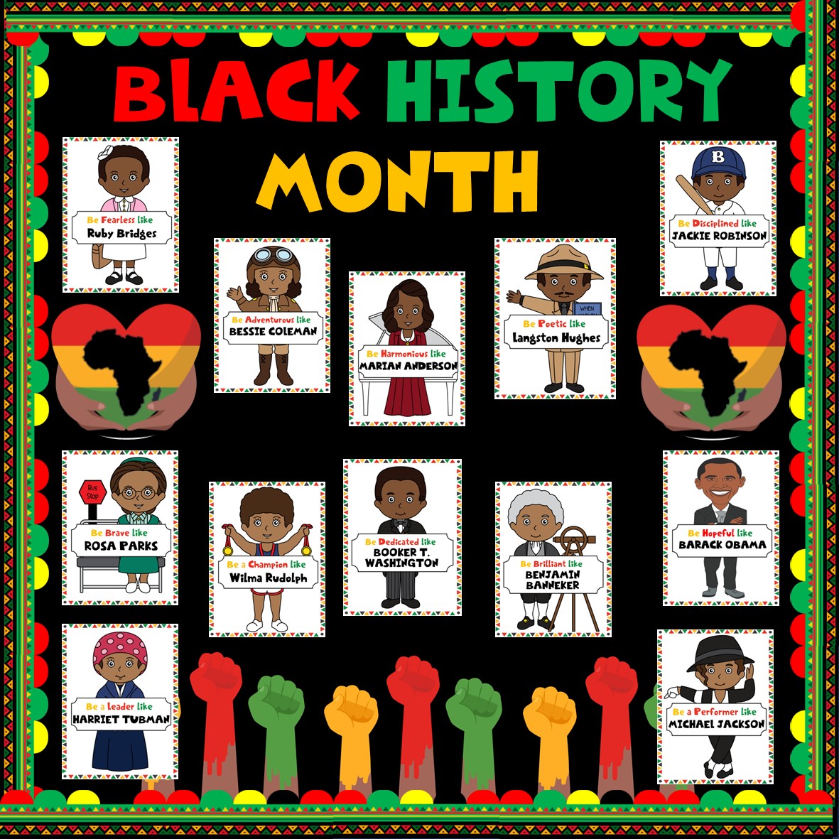 Black history month bulletin board